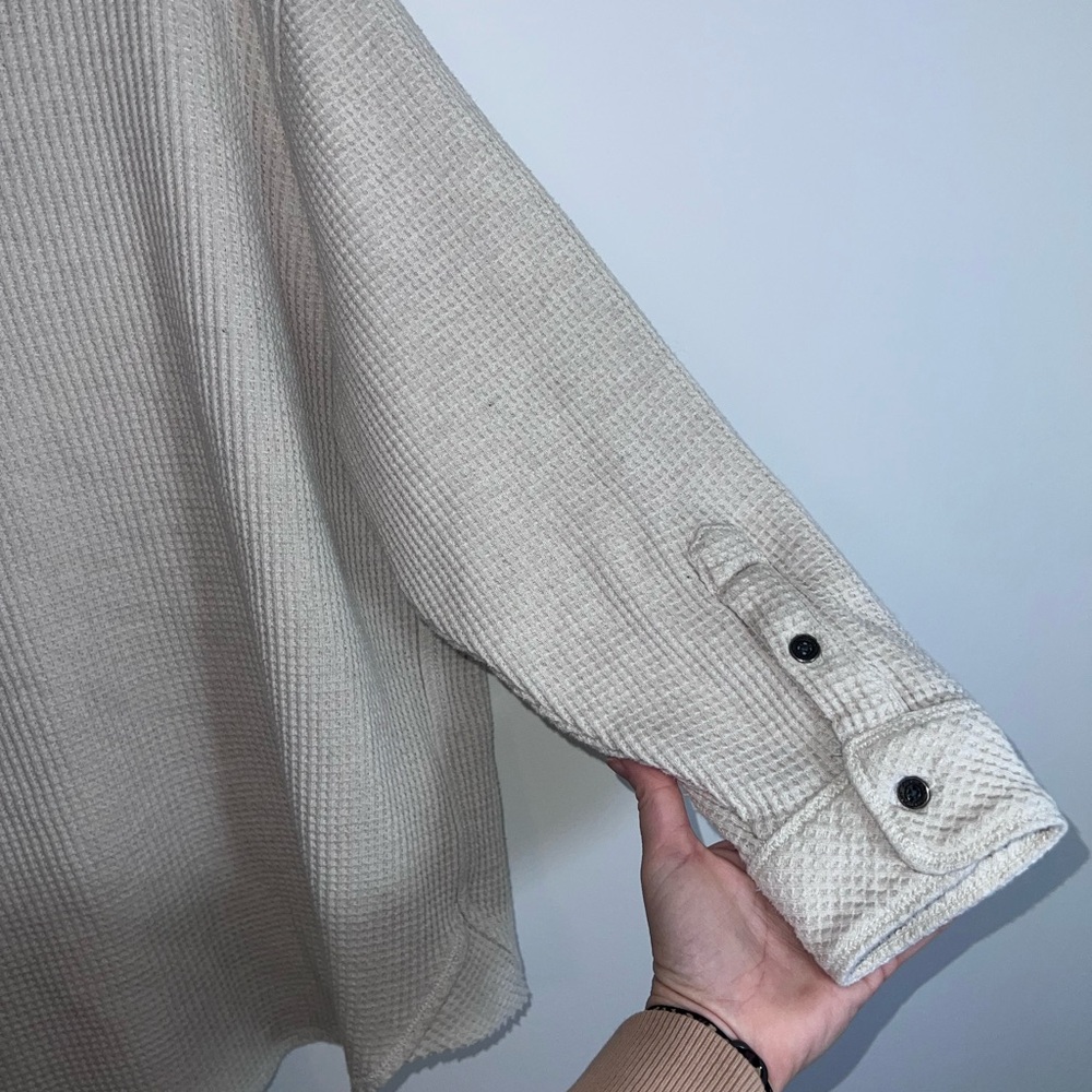 Aerie LumberJane Waffle Shirt cream medium - Picture 9 of 13